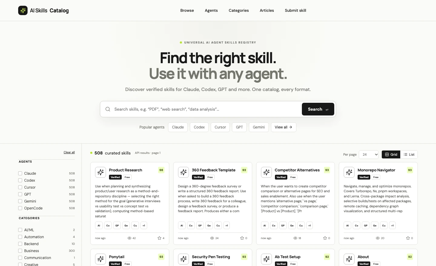 AI Skills Catalog